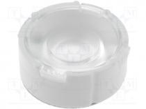 LED lens, round, transparent, 62÷82, Mounting adhesive tape