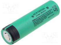 Rechargeable battery Li-Ion, MR18650, 3.6V, 3100mAh