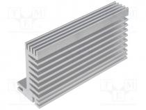 Heatsink extruded, TO220, natural, L 94mm, W 55mm, H 31mm, 2.9K/W