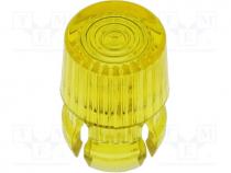 LED lens, round, yellow, 3mm