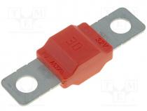 Fuse fuse, automotive, 30A, 32V, 40mm, Mounting M5 screw
