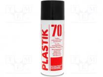Protective coating, transparent, spray, 400ml, PLASTIK 70