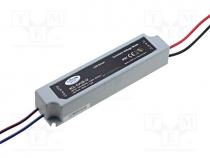 Pwr sup.unit  switched-mode, for LED diodes, 20W, 12VDC, 2A, IP67