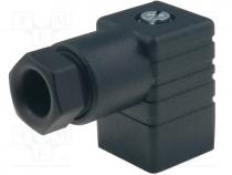 Connector  valve connector, plug, form C, 9.4mm, female, PIN 3