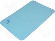 Bench mat, ESD version, Colour  blue, L 600mm, Width 400mm, 440C