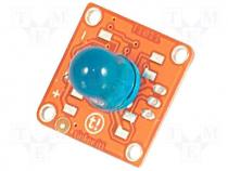 Extension module, LED diode 10mm blue, 3pin
