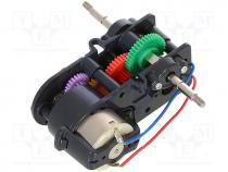 Motor  DC, with gearbox, 1.5÷4.5VDC, dbl.sided shaft  yes, 2.7A