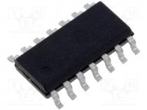 AVR microcontroller, Flash 2kx8bit, EEPROM 128B, SRAM 128B, SO14