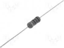 Resistor  wire-wound high voltage, THT, 56, 1W, 5%, Ø5x12mm