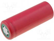 Rechargeable battery  Li-Ion, 18500, 3.7V, 1700mAh, Ø18.1x49.3mm