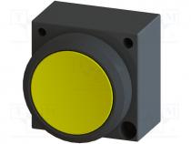 Switch  push-button, 1-position, 22mm, yellow, Illumin  none, IP65