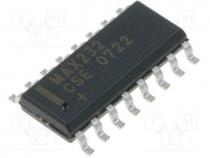 Driver, line-RS232, RS232, Outputs 2, SO16