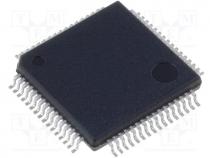 Ethernet controller, 8 bit BUS, SPI, LQFP64, 3.3VDC, -40÷85C
