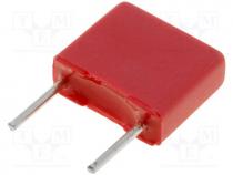 Capacitor  polyester, 680nF, 40VAC, 63VDC, Pitch 5mm, 10%