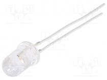 LED, 5mm, pink, 1120-1560mcd, 30, Front  convex, Pitch 2.54mm