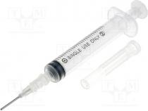 Syringe, 3ml, In the set  needle