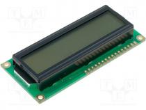 Display  LCD, alphanumeric, FSTN Positive, 16x2, gray, LED, PIN 16