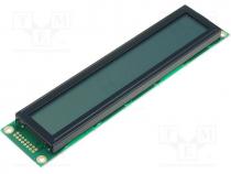 Display  LCD, alphanumeric, STN Positive, 20x1, gray, LED, PIN 16