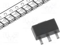Transistor  NPN, bipolar, Darlington, 45V, 1A, 1.3W, SOT89-3