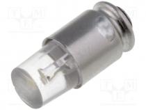 LED lamp, warm white, S5,7s, 28VDC, No.of diodes 1, 8mA