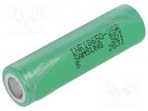 Re-battery  Li-Ion, MR18650, 3.6V, 2.5Ah, Ø18.3x65mm, 20A