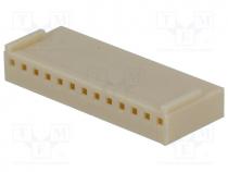 Plug, wire-board, female, PIN 13, w/o terminals, 2.54mm, for cable