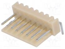 Socket, wire-board, male, NS25, 2.54mm, PIN  8, THT, 250V, 3A, tinned