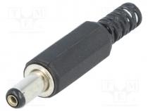 Plug, DC supply, female, 4,75/1,7mm, 4.75mm, 1.7mm, for cable, 10mm