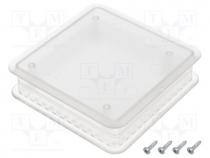 Enclosure  for computer, ABS + PC, transparent, X 103mm, Y 103mm