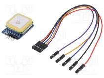 Sensor  GPS, 3.3÷5VDC, IC  NEO-6M, Interface  UART, 9.6kbps