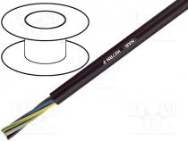 Wire, H07RN-F, stranded, Cu, 3x2,5mm2, rubber, black, 450/750V