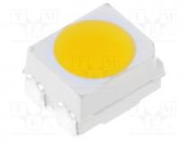 LED, SMD, 3528,PLCC4, white warm, 2700-3600mcd, 120, 50mA, 3÷3.8V