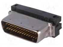 Connector  wire-board, PIN 26, shielded, for ribbon cable, plug