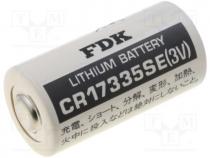 Battery  lithium, 3V, 2/3A,2/3R23, Ø17x33.5mm, 1800mAh