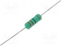 Resistor  wire-wound, THT, 180m, 5W, 5%, Ø6.5x17.5mm, 400ppm/C