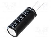 Capacitor  electrolytic, THT, 470uF, 200VDC, Ø18x45mm, Pitch 7.5mm