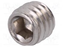 Screw, M6x5, 1, Head  without head, imbus, HEX 3mm, DIN  913