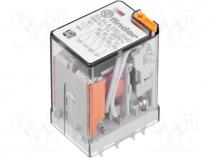 Relay  electromagnetic, 4PDT, Ucoil  230VAC, 7A/250VAC, 7A/30VDC