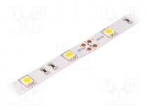 LED tape, white warm, 5050, 12V, LED/m  30, 14.36mm, IP20, 120