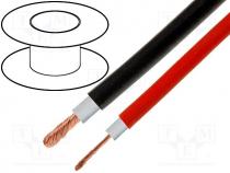 Wire, Li2G, stranded, Cu, 1x1mm2, silicone, red, 1kV, -50÷180C