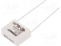 Capacitor  paper, Y1, 2.7nF, 500VAC, 15mm, 20%, THT, Series  P295