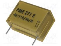 Capacitor  paper, X1, 100nF, 300VAC, Pitch  22.5mm, 20%, THT, 630VDC