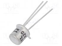 Transistor  NPN, bipolar, 15V, 500mA, 0.36/1.2W, TO18