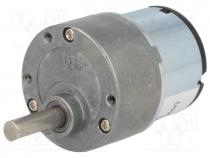 Motor  DC, with gearbox, 3÷12VDC, 500mA, Shaft  D spring, 20rpm