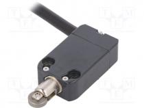 Limit switch, metal roller Ø12mm, NO + NC, 10A, max.250VAC, IP67
