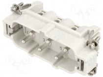 Connector  HDC, contact insert, male, S-HSB, PIN  6, 6+PE, size 16B