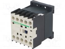 Contactor  4-pole, NC + NO x3, 24VDC, 10A, DIN,on panel, TeSys D