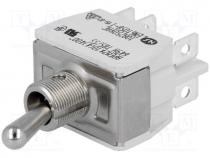 Switch  toggle, Pos  3, DP3T, ON-OFF-ON, 10A/250VAC, -20÷55C