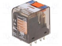 Relay  electromagnetic, 4PDT, Ucoil  12VDC, 6A/250VAC, 6A/30VDC, 6A
