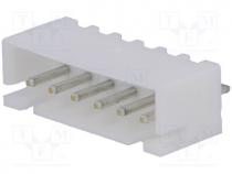 Wire-board, socket, male, XH, 2.5mm, PIN  6, THT, 250V, 3A, -25÷85C
